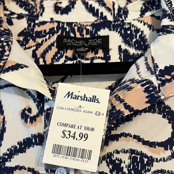 Rachel Zoe Navy and Peach Floral Dress - Picture 3 of 5